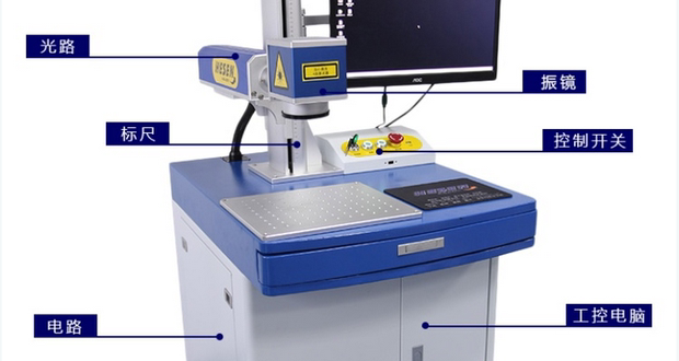 Kim loại thép không gỉ bảng tên khắc máy sợi laser đánh dấu mã máy laser khắc laser âm mưu máy nhà máy bán hàng trực tiếp - Thiết bị đóng gói / Dấu hiệu & Thiết bị